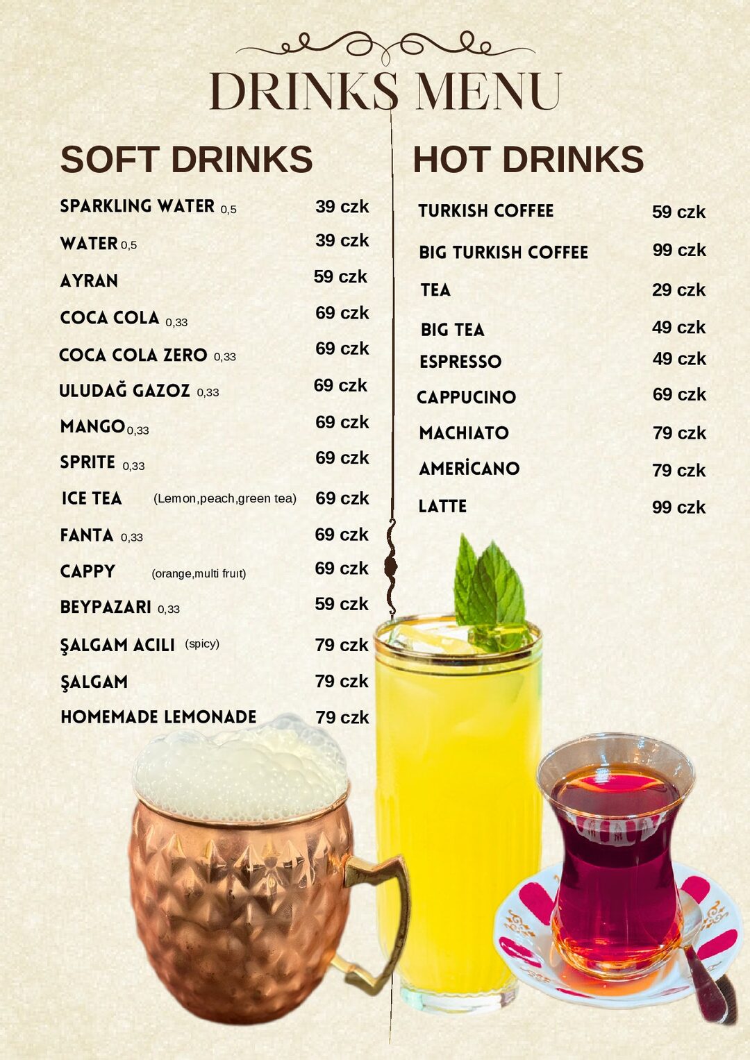 Mehmet Efendi menu — desserts